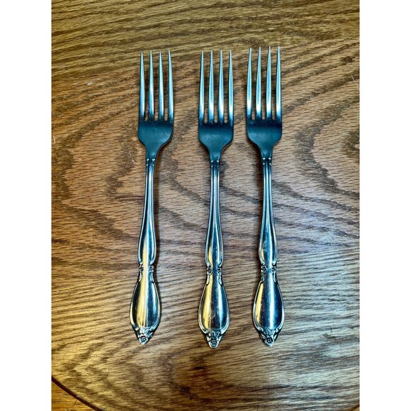 Set of 3 Oneida Chatelaine Dinner  Forks  community stainless flatware 7 1/4" - Picture 1 of 10